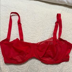 NWT SKIMS Red Underwire Bra with Adjustable Straps